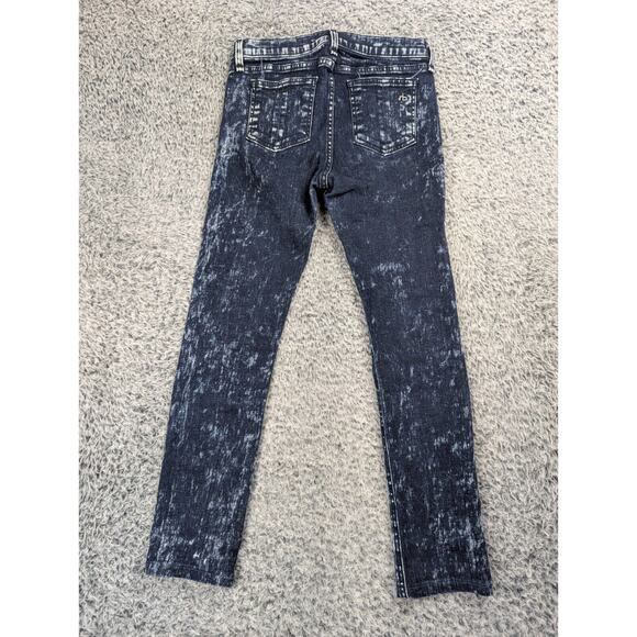 Rag & Bone Jeans Womens 27 Blue Skinny Fit Mid Rise Stretch Acid Wash Denim - Picture 2 of 11